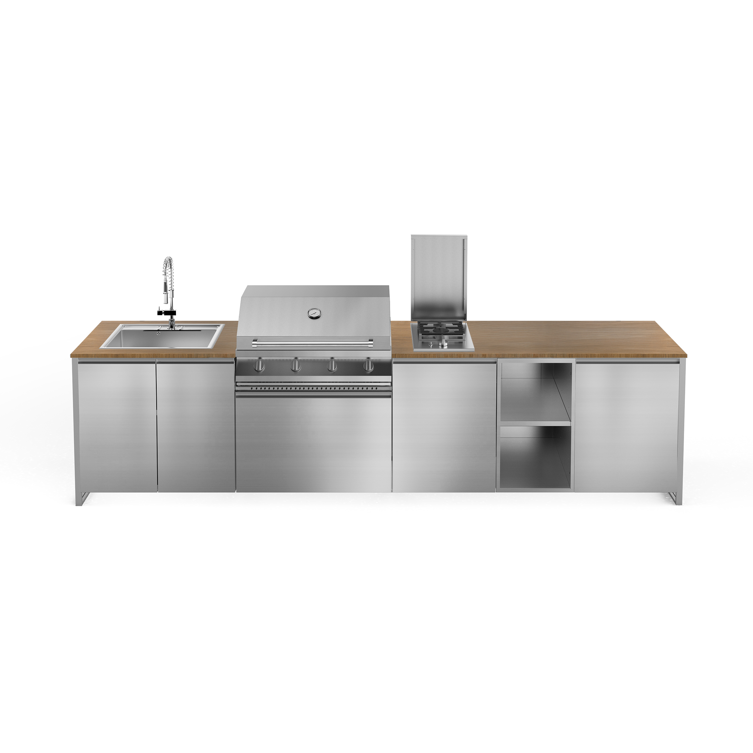 ΚΟΥΖΙΝΑ ΕΞΩΤΕΡΙΚΗΣ ΧΡΗΣΗΣ STEEL GEA MALMOLADA35580-QL-NA-SS | BBQ STEEL 90εκ. | ΝΕΡΟΧΥΤΗΣ 75εκ. | ΕΣΤΙΑ ΑΕΡΙΟΥ 2